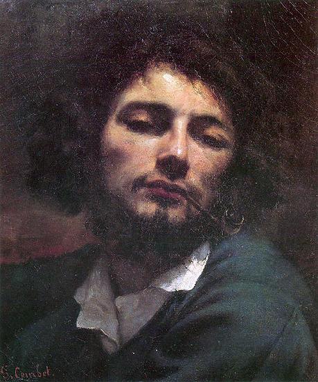 Gustave Courbet Self portrait with pipe. Sweden oil painting art